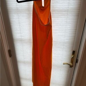 Baobab Collection Vibrant Orange Backless Dress